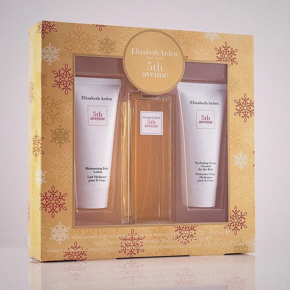 5th Ave Elizabeth Arden Gift Set 4.2 oz EDP Perfume + Body Lotion + Cream