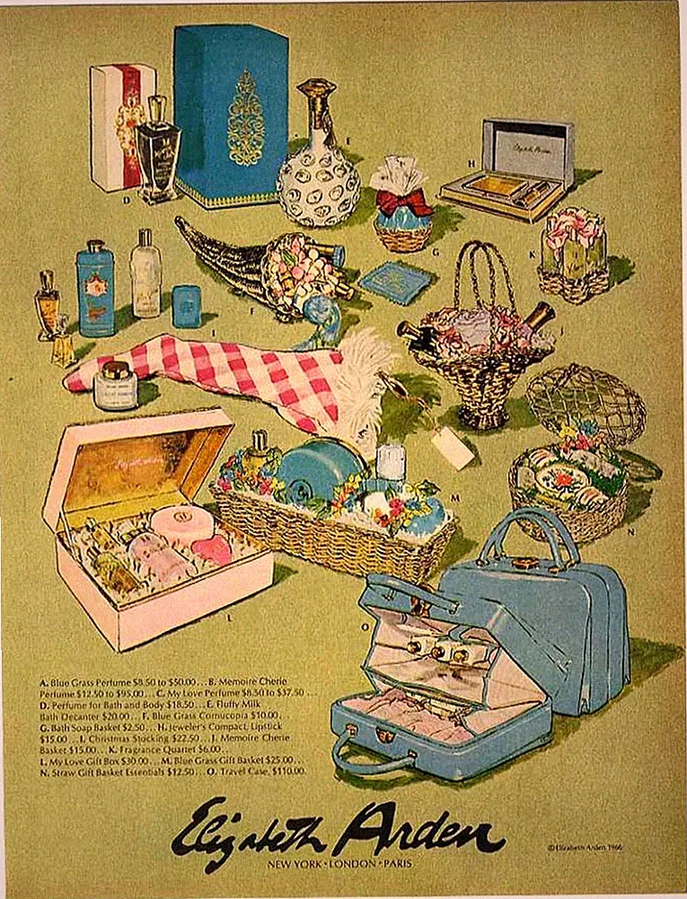 ELIZABETH ARDEN Gift & Travel Sets 1964 MAGAZINE AD Perfumes Powders Soaps