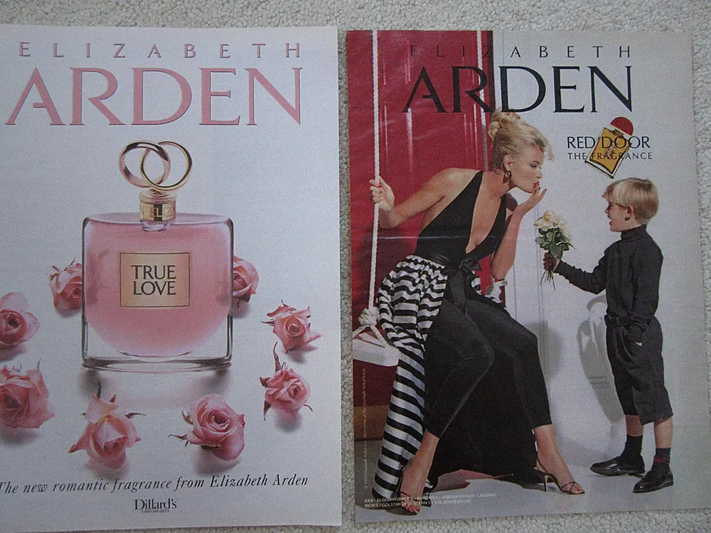 ELIZABETH ARDEN, True Love, Red Door Fragrance, Perfume, Cosmetics Ads