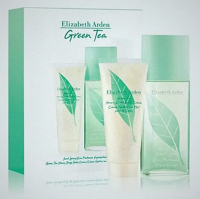 GREEN TEA by ELIZABETH ARDEN for Women 2 pc GIFT SET 3.3 oz Scent Spray + CREAM